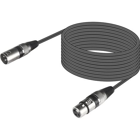 Cable Xlr - 5 M - Male Vers Femelle - Pour Microphone Et Equipement Audio - 3 Broches (1/5)