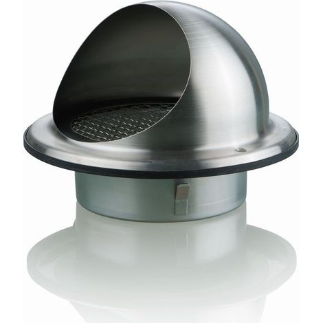 Capot d’aération avec grille perforée diamètre 125 mm av. grille protection oiseaux
