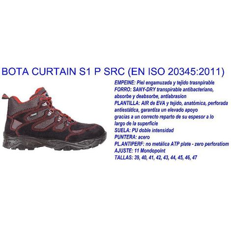 Bota COFRA Curtain N°42S1 P SRCPUNT Acero con Plantilla 22300-001