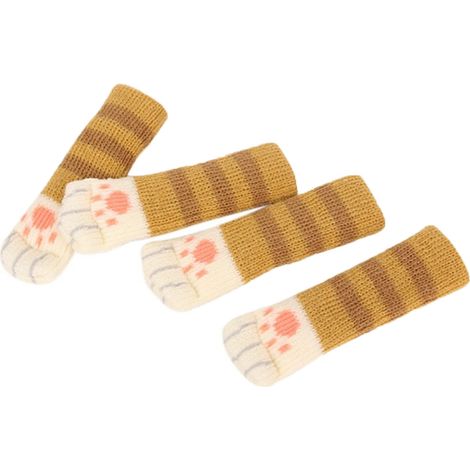 4 paquets de 16 patins de protection pour pieds de table et de chaise à motifs de chats mignons (1/5)