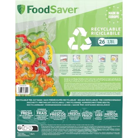 Foodsaver FSBE3202X01 sacchetti sottovuoto 3,87L trasparenti