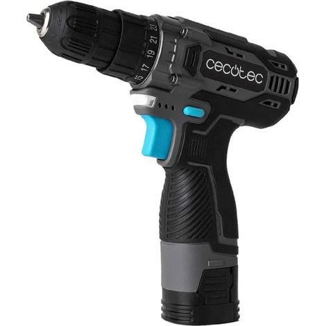 Cecotec Akkuschrauber mit 2 Akkus 16V und 2000mAh PowerForce 1620 Easy Hand. 2 Geschwindigkeitsstufen bis 1500 U/min, Drehmom...