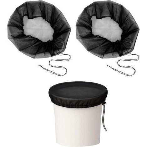 Couvercle tonneau de pluie 2 pièces, filet pour tonneau de pluie 95 cm avec élastique, protection extérieure jardin (1/5)