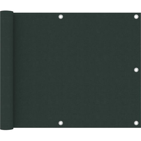Paravento per balcone protezione privacy paravento 75 x 400 cm tessuto oxford verde scuro 020010440