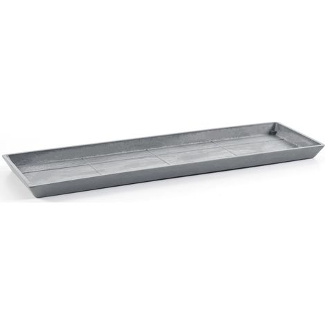 Ecopots Untersetzer rechteckig 45 für Blumentopf - L 43,5 cm x B 15,5 cm x H 3,3 cm - Innen- und Außenbereich
