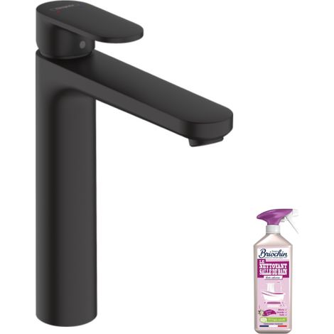 Hansgrohe – Mitigeur de lavabo noir mat 190 – Bec haut 190mm – Technologie AirPower pour économie d'eau – Débit 5 l/min – Mousseur orientable