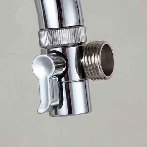Adaptateur de robinet, inverseur pour robinet de cuisine, vanne d'inversion, raccord de robinet pour robinet de salle de bain/douche (1/5)