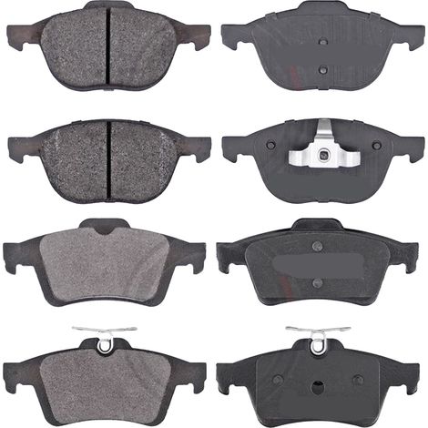 KIT PASTIGLIE FRENO ANTERIORI E POSTERIORI compatibile con FORD TRANSIT CONNECT V408 CASSONE / LIMOUSINE SPAZIOSA / PASTIGLIE FRENANTI AUTO OEM 37422  37996,37477 / SOSTITUZIONE DIRETTA / BASSA POLVER
