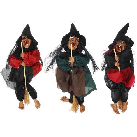 Décoration suspendue sorcière verte en tissu pour Halloween, fantôme suspendu pour maison hantée, KTV, bar, accessoire de fête (1/5)