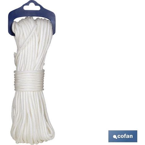 Blister Écheveau Poly Cordon 5mm 20m Blanc