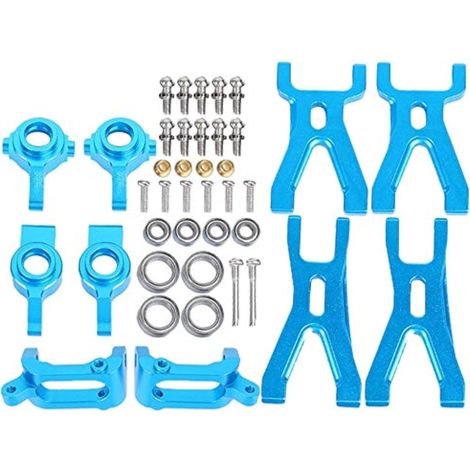 Bras de suspension et moyeu avant/arrière C Kit de pièces de siège pour A959 A979 A959B A979B Remplacement de voiture RC, bleu (1/5)
