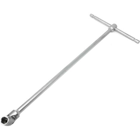 Chiave Bussola 10 Mm Doppio Snodo Testa Snodabile Maniglia A T Lunga 44 Cm (1/2)