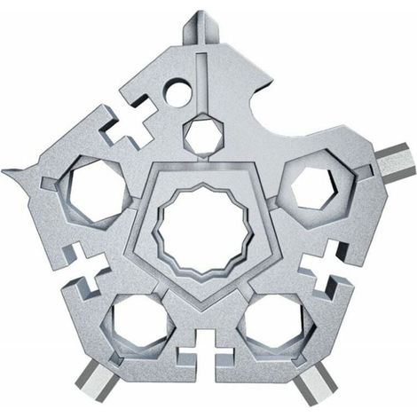 Schneeflocken-Multitool – Geschenkidee für Männer: 23-in-1-Multitool mit Edelstahl-Zubehör (1/4)