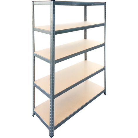 Scaffale kit 5 piani ad incastro carico pesante Top Design - Brixo Silver 300