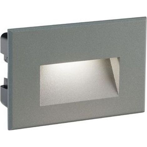 Segnapasso Liscio Da Esterno Moderno Spina Alluminio E Vetro Grigio Led 3W 4000K (1/5)