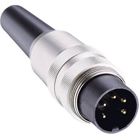 Lumberg SV 60 Connettore circolare DIN Spina dritta Numero Poli (num): 6 Argento 1 pz.