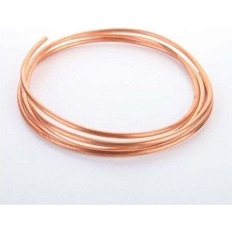Tuyau de Cuivre Mou de Fil de Cuivre de 2M pour la Tuyauterie de Réfrigération OD 5mm x ID 4mm (1/4)