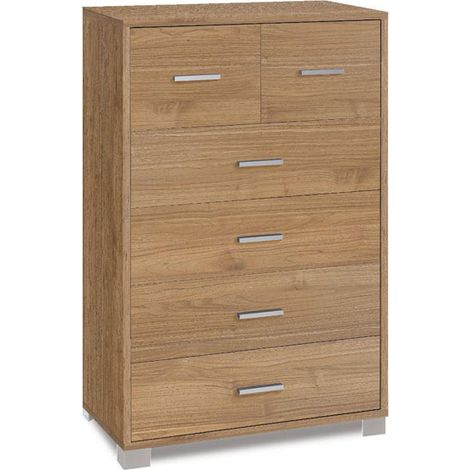 Mobile 4 + 2 Cassetti 70L x 41P x h112 – Finitura Legno Noce Stelvio – Sarmog (1/2)