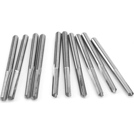 10 pièces Fraises CNC 3,175mm Gravure Précise Bois Métal Acier Carbure 90°