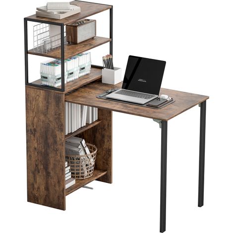 Folding Shelf Work Table - Brown/Black (1/5)
