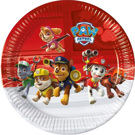 Paw Patrol Pappteller 23 cm, 8 Stück.