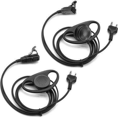 2x Oreillette D-Style, Micro Intégré, Prise 2 Broches, Compatible Talkie Walkie Midland, Randonnée Chasse (1/5)