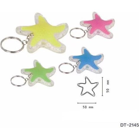 Wisdom - Set 4 Pezzi Mini Torcia Led Portachiavi A Forma Di Stella Tascabile 50mm Dt-2145 - (1/5)