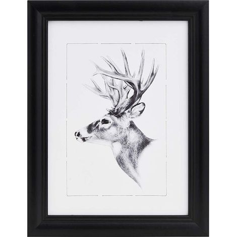 WOLTU 1 x Cadre de photo en bois et vitre, Cadre photo de style Artos, 21x29, 7cm environ, Noir (1/4)