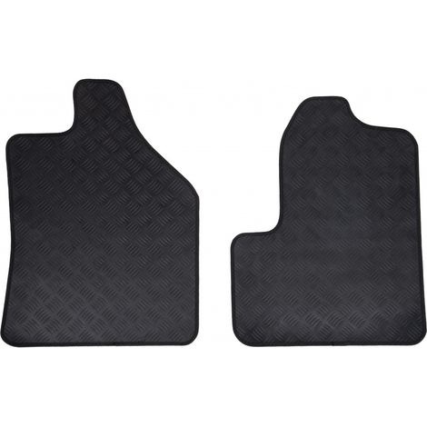 Tapis de voiture utilitaire - Sur Mesure pour FORD Transit Connect (De 04/2009 à 09/2013) - 2 pièces - Tapis de sol antidérapant pour utilitaire - Souple - 100% Caoutchouc (1/5)