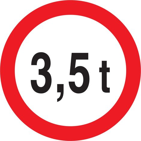 Panneau adhésif INTERDIT AUX PLUS DE +3.5 TONNES Ø300MM TALIAPLAST - 722283