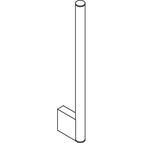 HEWI 900.21.00660 DC Reservepapierhalter, Edelstahl, pulverbeschichtet, Länge 260 mm, Tiefe 51 mm, Durchmesser 15 mm, zur Aufnahme von zwei WC-Papierrollen, in HEWI Farbe DC (Schwarz tiefmatt) (1/2)