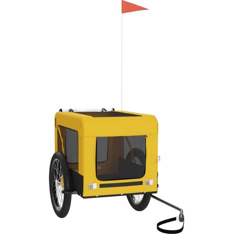 Remorque de vélo pour animaux de compagnie jaune et noir CFW54488 (1/5)