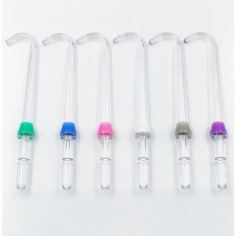 Embout de jet dentaire Waterpik à crochet, pack de rechange pour embouts de jet dentaire Waterpik (comprend 6 embouts pour prothèses dentaires implantaires) (1/3)
