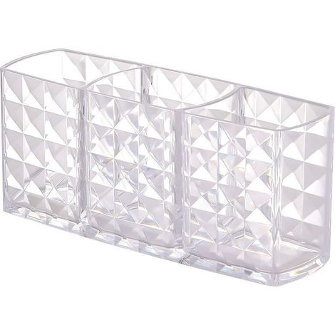 Boîte de rangement pour pinceaux cosmétiques, tube pour pinceaux sur commode de bureau, grand format, range-crayons à sourcils et rouges à lèvres transparent, support de maquillage à poser (1/5)