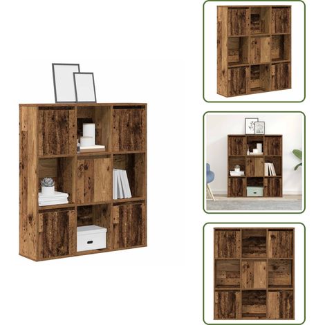 Bücherregal Altholz-Optik 89x24x101,5 cm Holzwerkstoff - Bücherregal - Bücherregale - Bücherschrank - Lagerschrank (1/5)