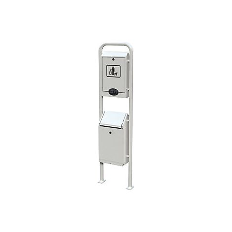 Retrete para perros  H x A x P 1700 x 435 x 255 mm  blanco