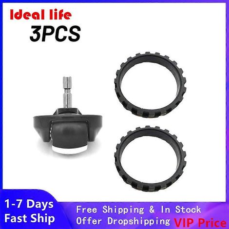 Kit de 3 enjoliveurs de roue avant pour aspirateur robot iRobot séries 500/600/700/800 (50 x 45 mm) - Pièces de rechange (1/2)