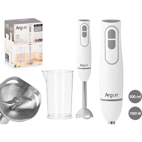 ARGON batidora pie inoxidable &43 vaso blanca 1000w , Batidora pie inoxidable &43 vaso blanca 1000w Marca ArgonMaterial:	Plastico (PP) &43 Acero
Colores:	Blanco-Gris
Capa