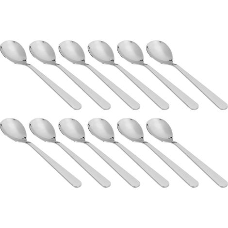 Ensemble de 12 couverts en acier inoxydable pour restaurant - Cuillères, fourchettes, couteaux