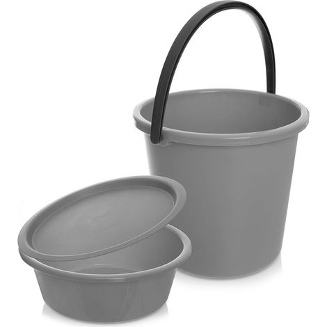 Secchio con ciotola e coperchio 5 / 13 l 3 pz. (1/4)