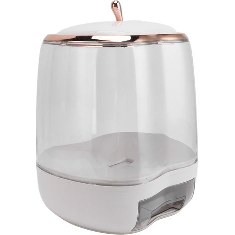 Boîte de rangement hermétique pour riz, distributeur de riz, seau distributeur de céréales, 10000 ml, grand format, blanc (1/5)