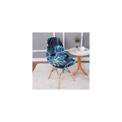 TAISHENGDA-Lot de 2 housses de chaise extensibles motif coquillage, housse de chaise moderne imprimée antidérapante et anti-poussière