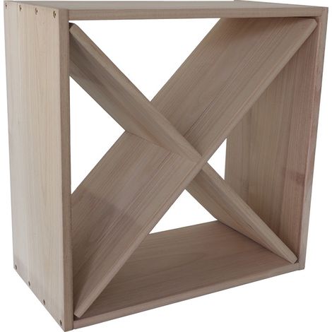 Weinregal aus Holz - Kreuz - 50 x 50 cm (1/5)