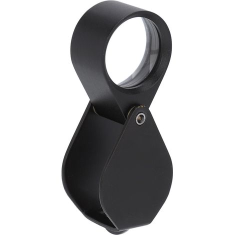 Mini loupe pliante 10x 18 mm, boîtier en alliage d'aluminium, loupe portable pour l'observation en extérieur des tatouages (1/5)