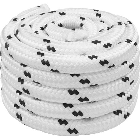 Corde utilitaire polyvalente 25 mm 25 m Blanc Polyester vidaXL (1/5)