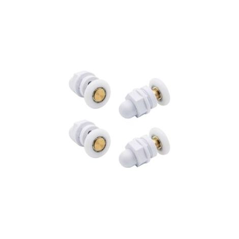 Roulettes de Douche Roue pour Porte de Douche Roulettes Coulissantes Rouleaux De Porte De Douche Laiton Cabine de Douche Porte a Roulette Roue de Porte Poulies Accessoire Matériel Outil 4PCS - Crezuo (1/4)