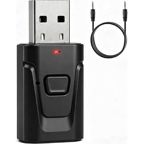 Adaptateur Bluetooth USB 5.0 2 en 1 (Émetteur/Récepteur) - Audio Stéréo Sans Fil avec Jack 1/8" - Sans Latence - pour TV, PC, Voiture, Enceinte, Casque - Plug & Play (1/5)
