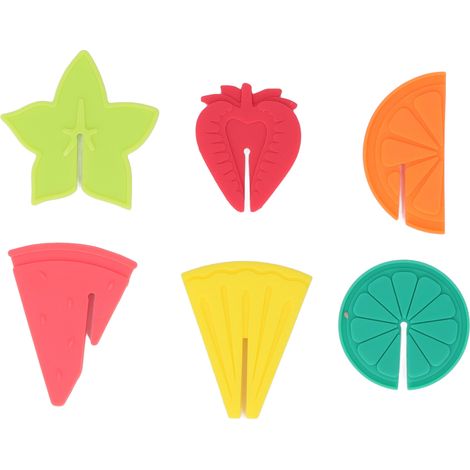 de 6 marqueurs pour verres à vin en silicone motif fruits (1/5)