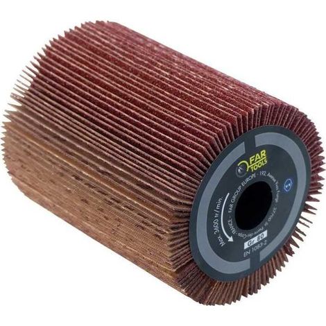 Brosse a lamelles abrasives O80mm - L 100mm pour poncer (1/3)