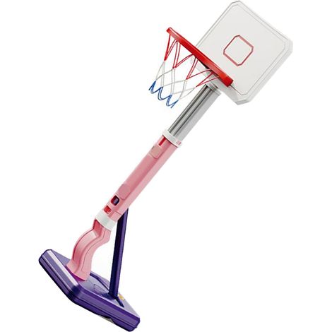 Cerceau de basket-ball de piscine monté au-dessus du sol, jouet de jeu d'eau d'été à hauteur réglable pour enfants garçons filles rose 5577-37B (1/5)